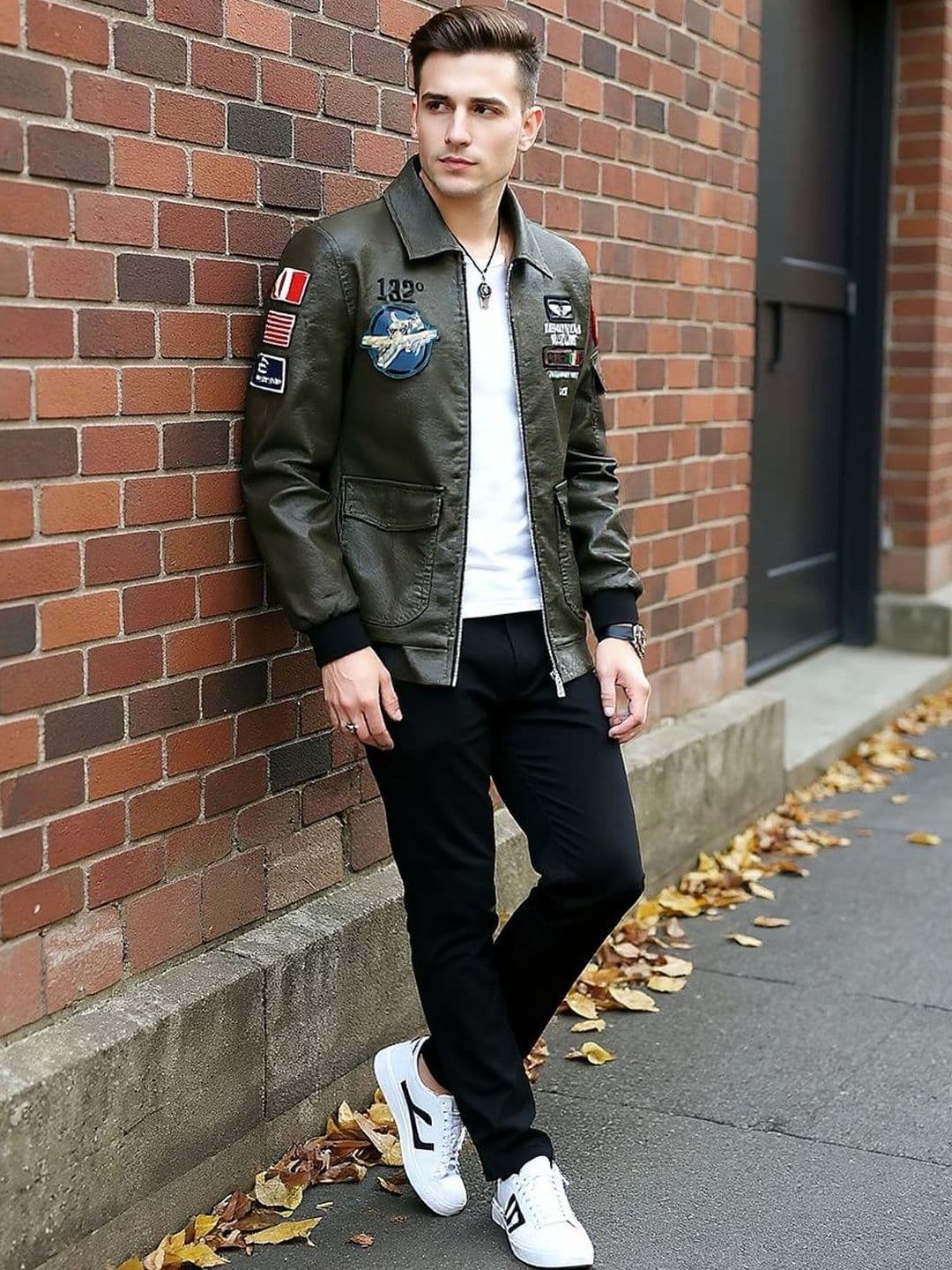 HERE&NOW Solid Leather Jacket - view 1