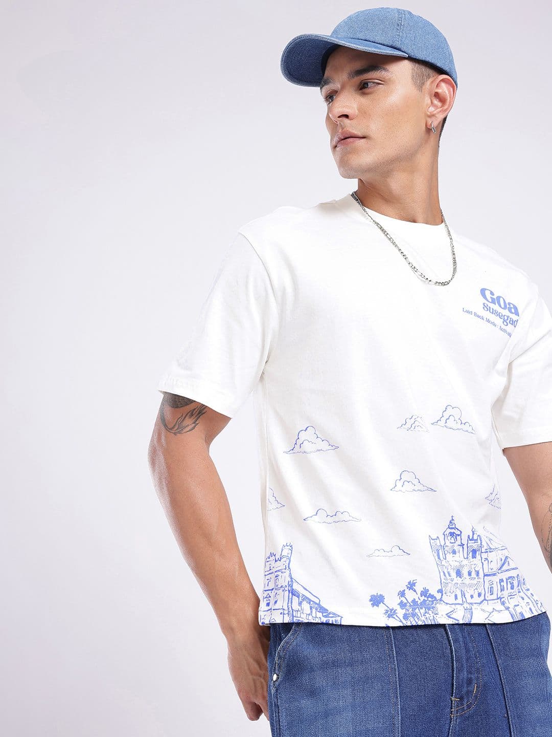 glitchez Graphic Printed Relaxed Fit T-shirt - view 1