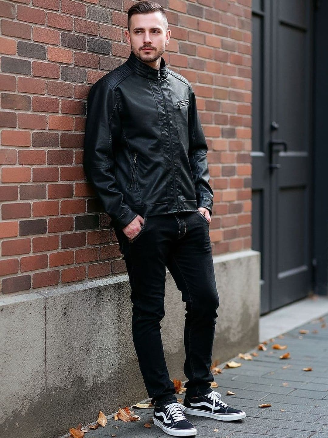HERE&NOW Solid Leather Jacket - view 1