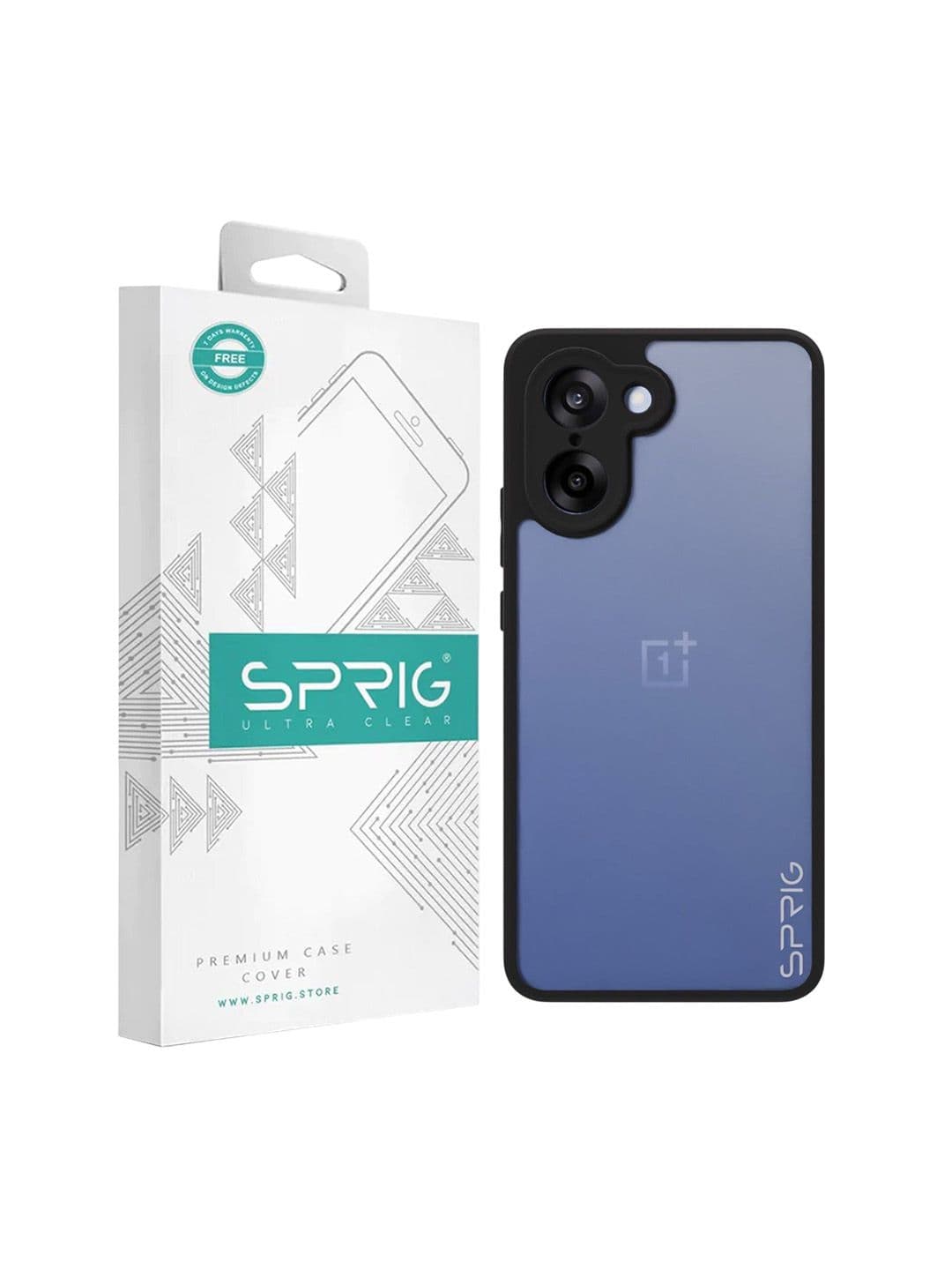 SPRIG OnePlus Nord CE 5 5G Matte Black Transparent Back Cover - view 1