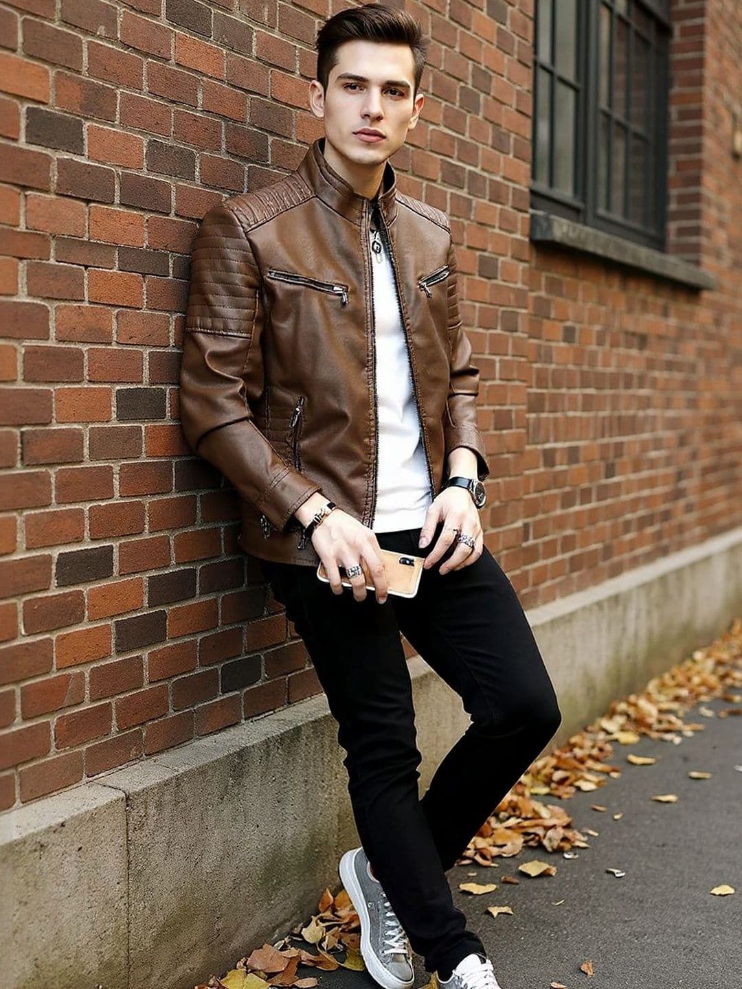 HERE&NOW Men Leather Jacket - view 1