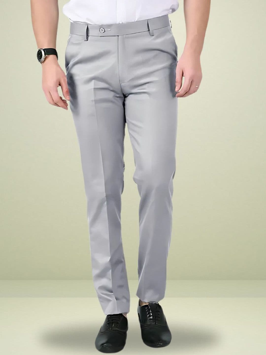 Zee Gold Men Relaxed Low-Rise Regular Fit Formal Trousers - view 1