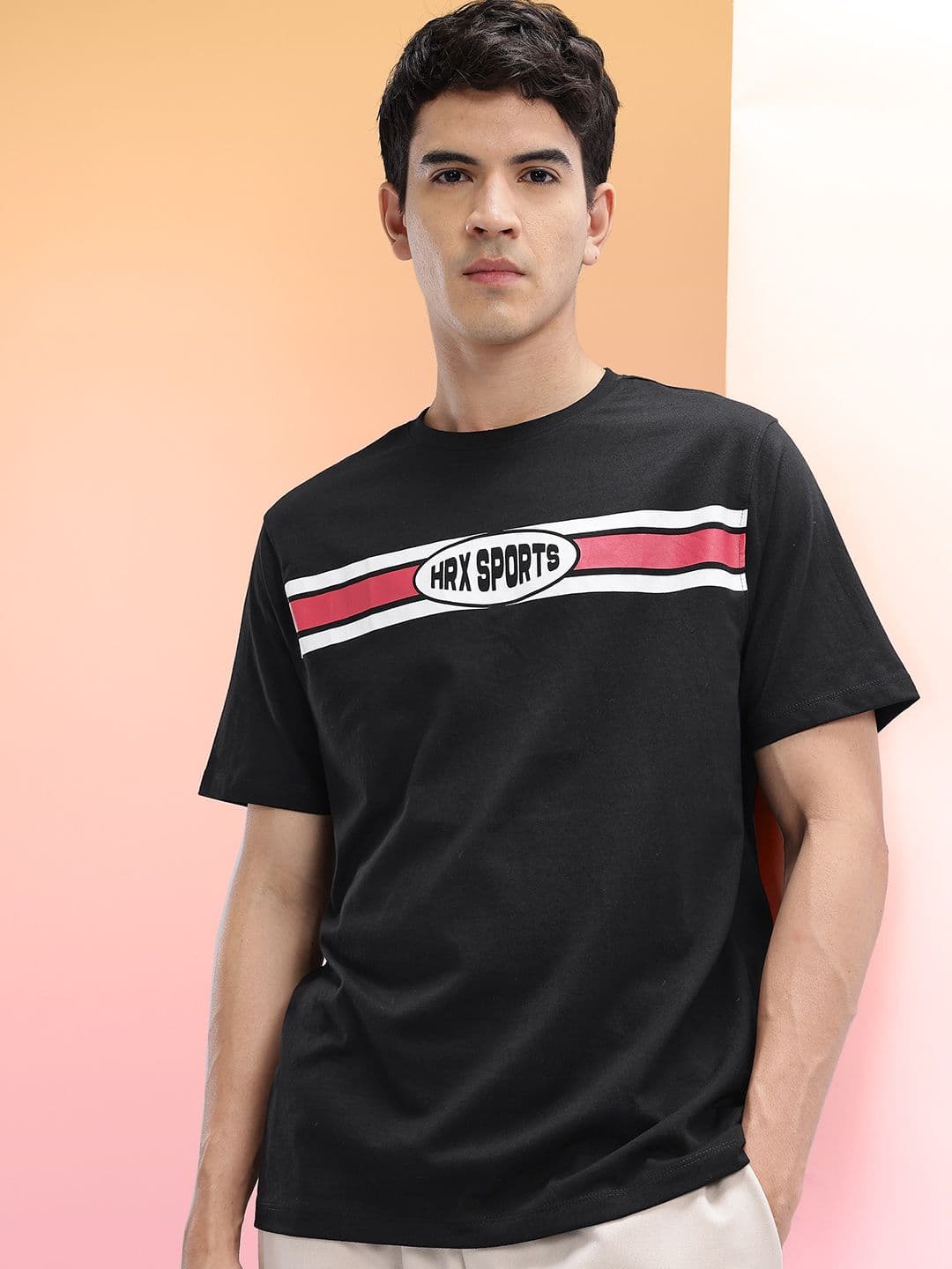 HRX by Hrithik Roshan Brand Logo Print T-shirt - view 1