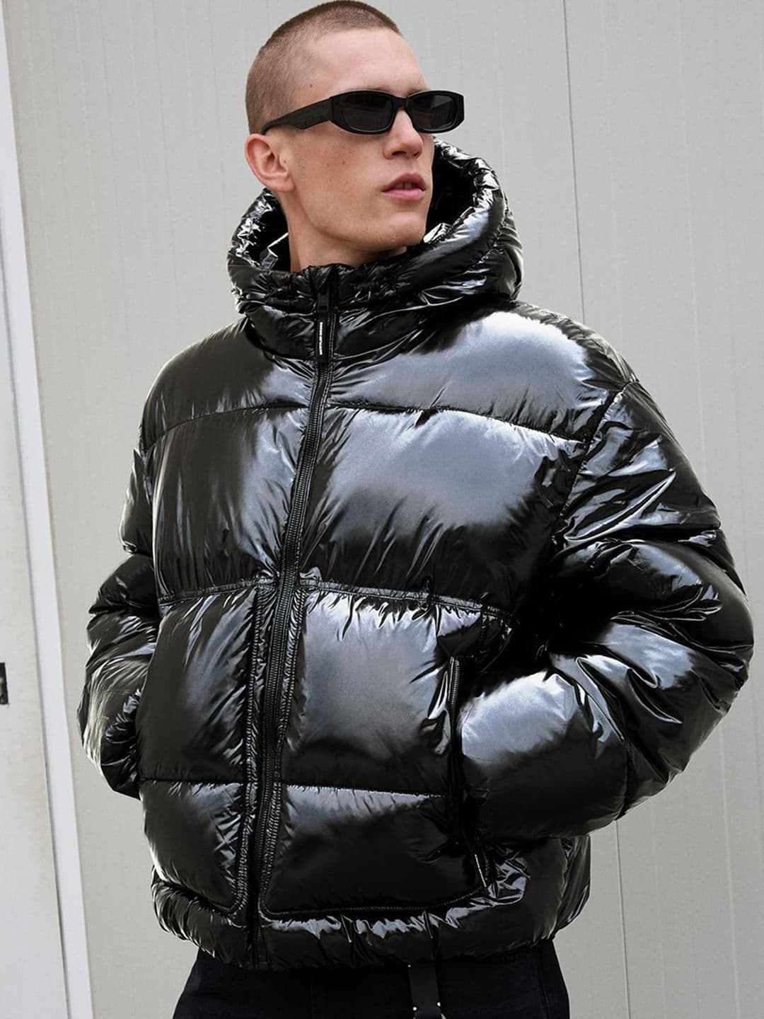 Bershka Hooded puffer jacket - view 1