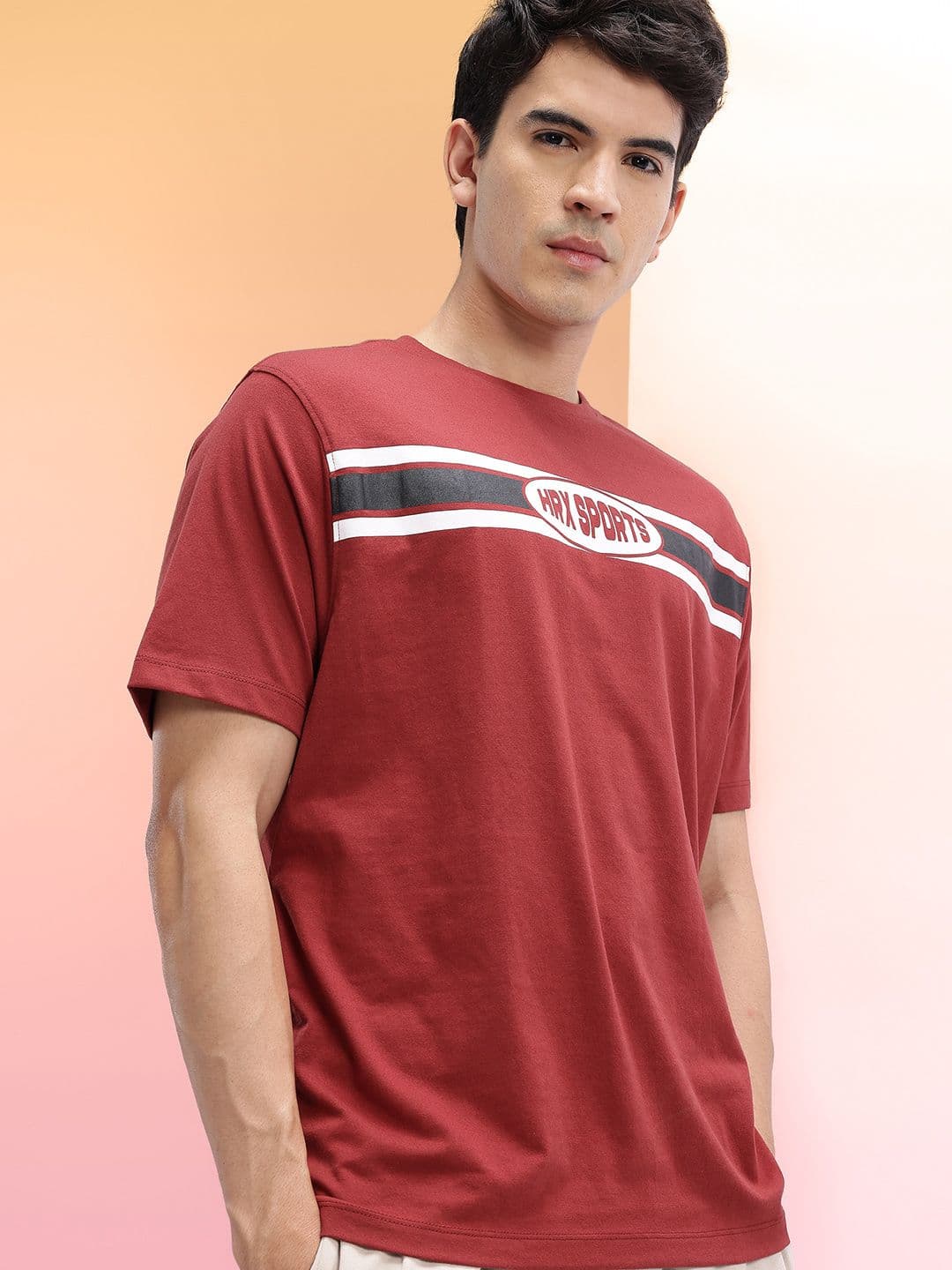 HRX by Hrithik Roshan Brand Logo Print T-shirt - view 1