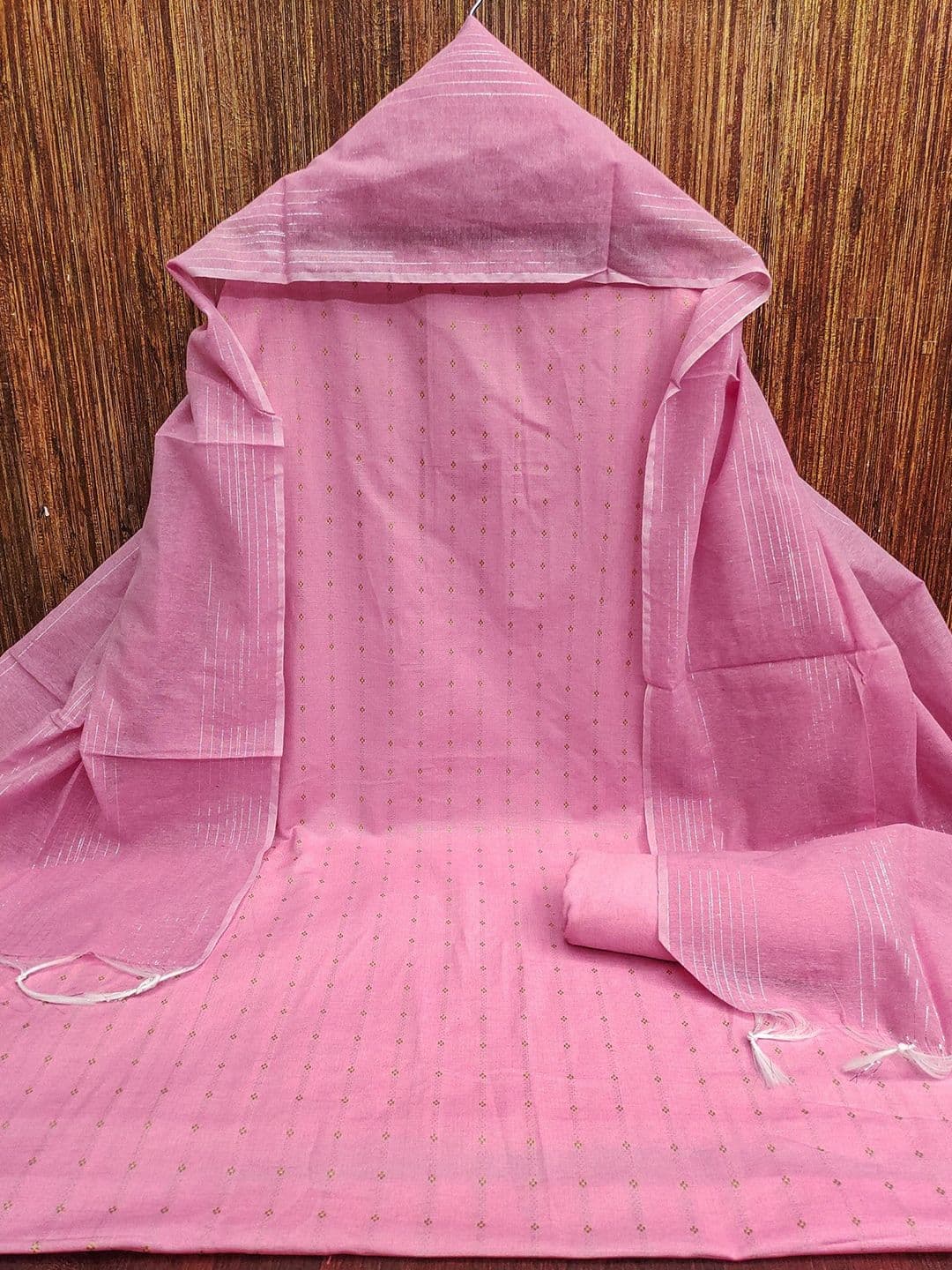 Rangtulika Ethnics Woven Design Striped Unstitched Dress Material - view 1