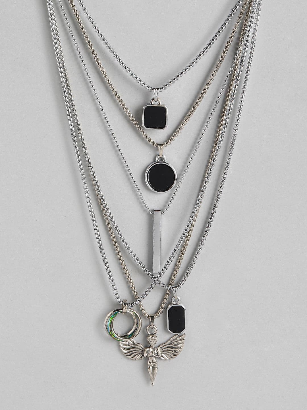 PARIS HAMILTON Set of 6 Silver-Plated Pendant with Chain - view 1