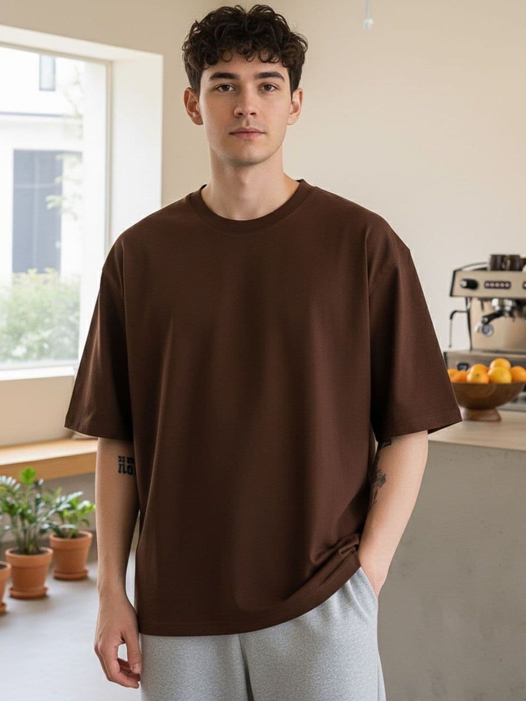 Moda Rapido Drop-Shoulder Sleeves Oversized T-shirt - view 1