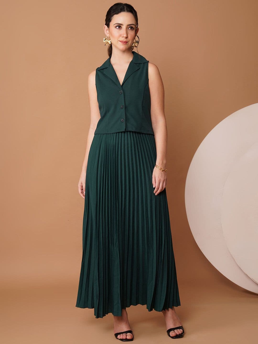 Chemistry V Neck Waistcoat With Skirt Co-Ords Set - view 1