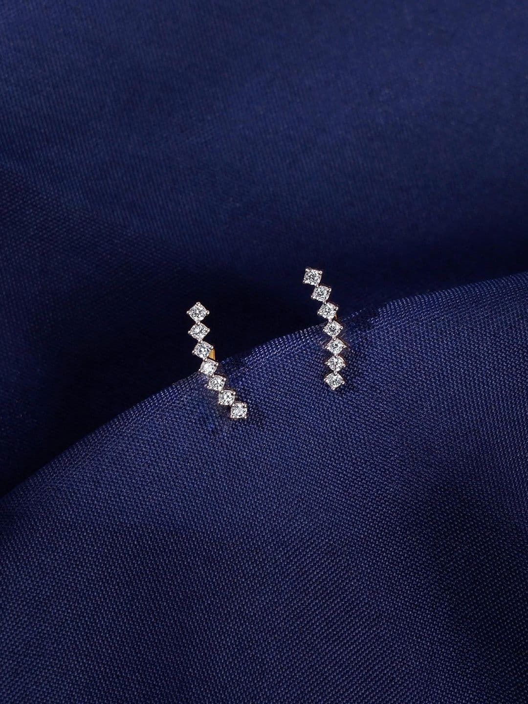 GIVA Women 18Kt Gold Stud Earrings With 0.2 Carat Lab Grown Diamond-0.9 gms - view 1