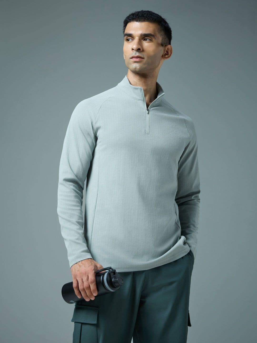 Technosport Mock Neck Anti Static Slim Fit T-Shirt - view 1