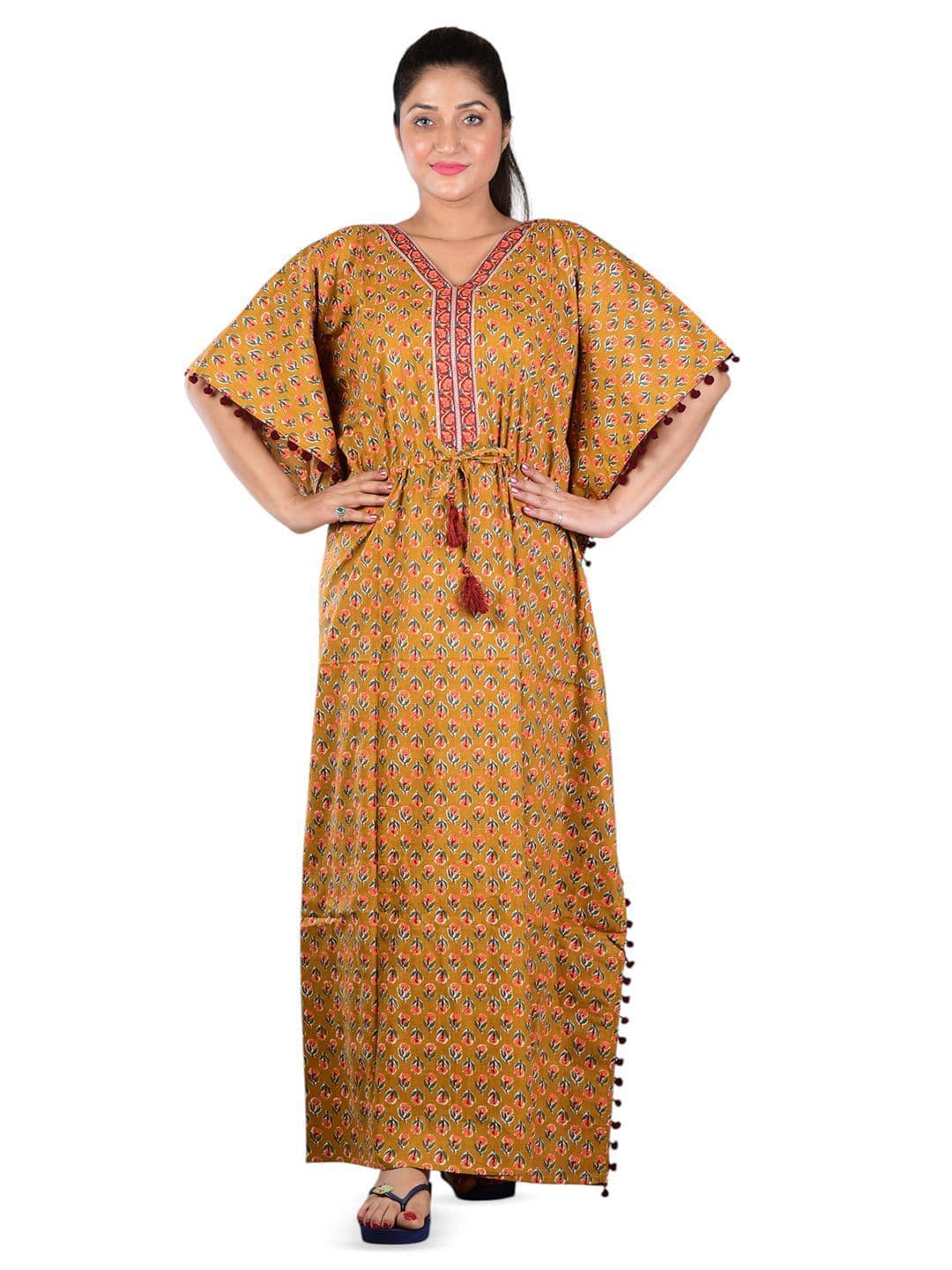 BELLAMY Women Printed Maxi Kaftan Nightdress - view 1