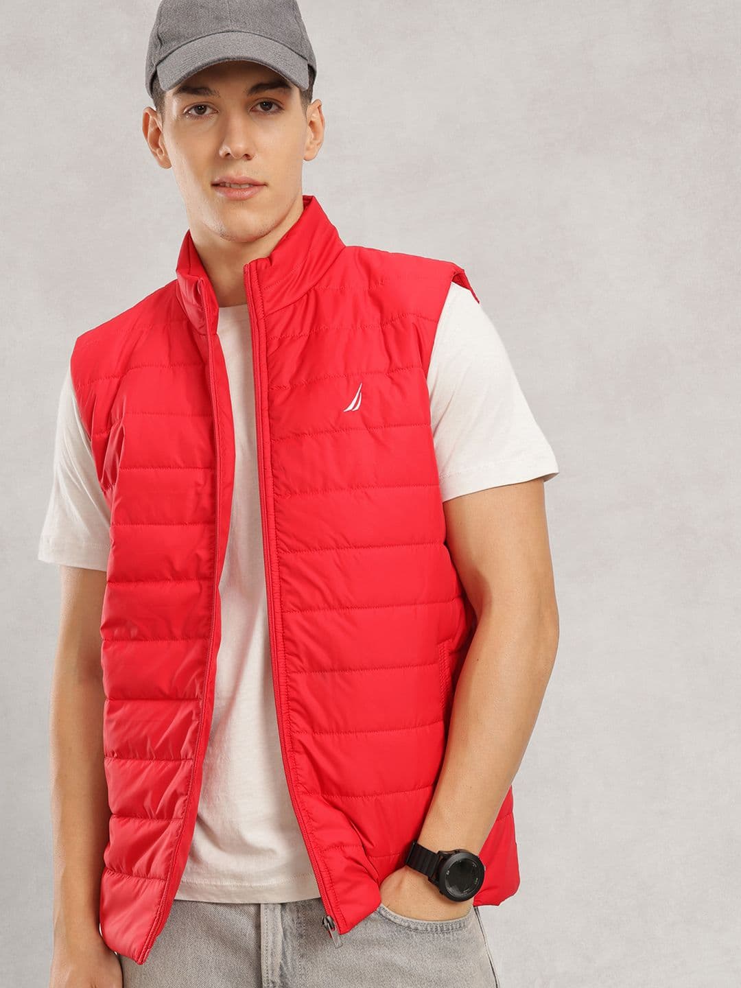 Nautica Mock Collar Sleeveless Padded Jacket - view 1
