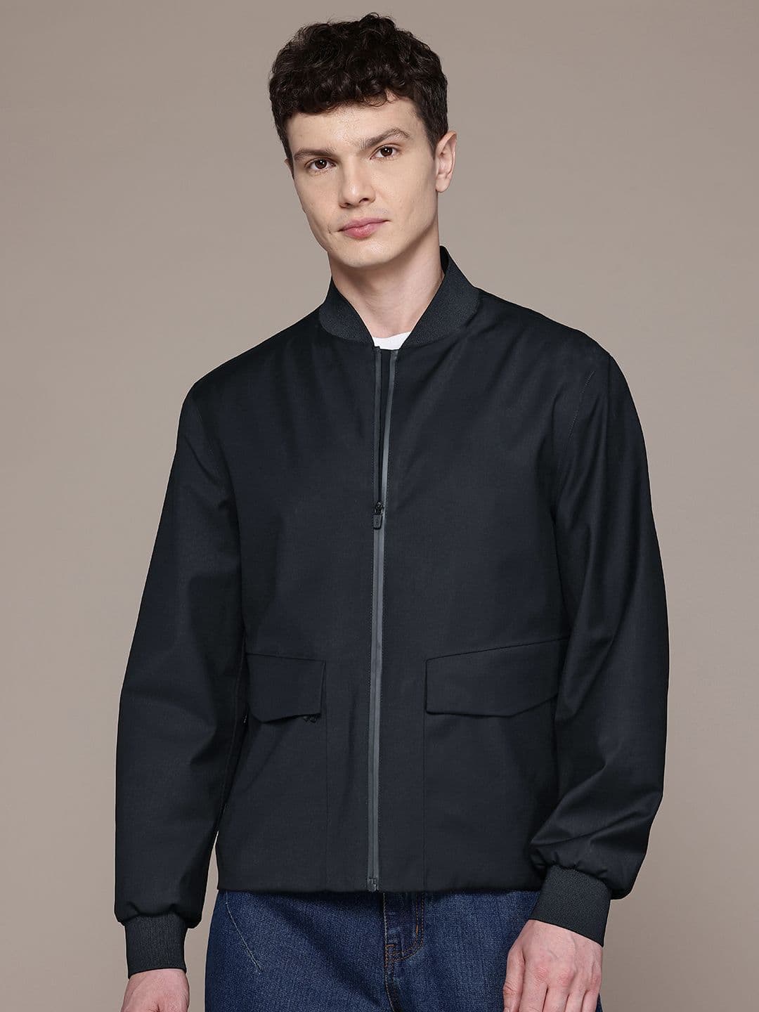 MANGO MAN Stand Collar Water Repellent Performance Tailored Jacket - view 1