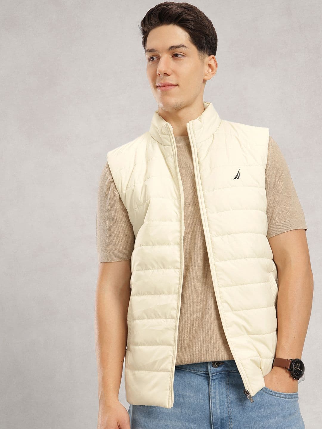 Nautica Mock Collar Sleeveless Padded Jacket - view 1