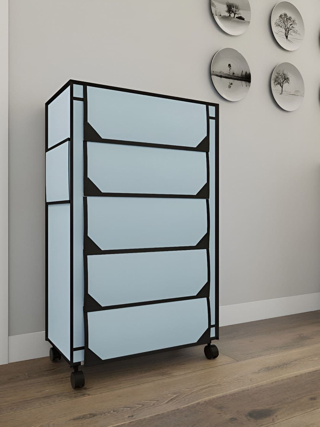 Fabura Unisex 5-Layers Shoe Rack With Wheels - view 1