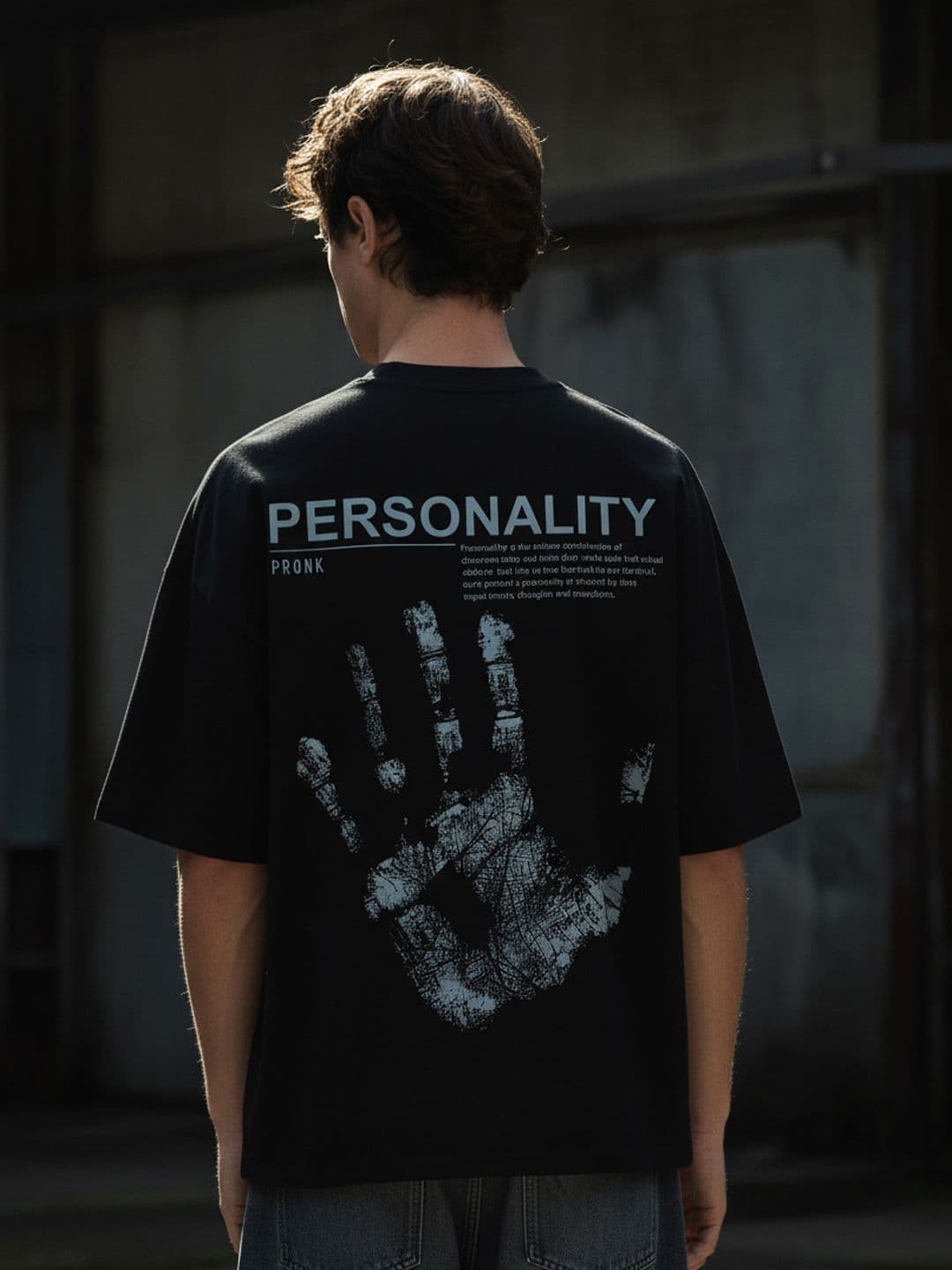 PRONK Men Graphic Printed Round Neck Cotton Oversized T-shirt - view 1