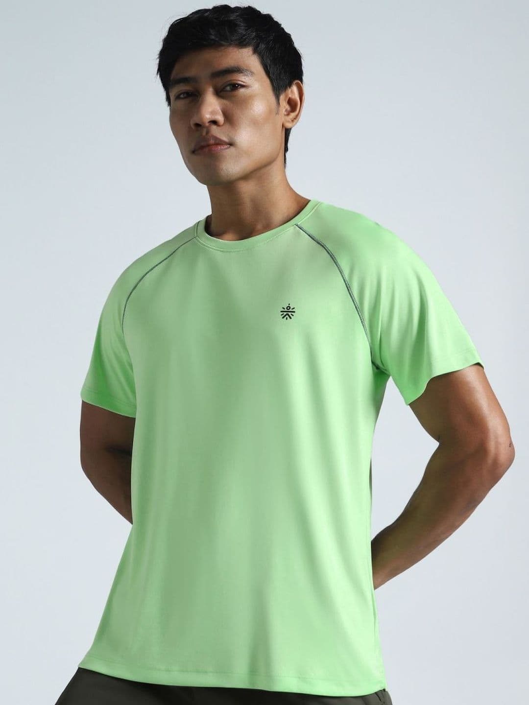 CULT Men Lime All Day Active Recycled Poly Performance T-shirt - view 1