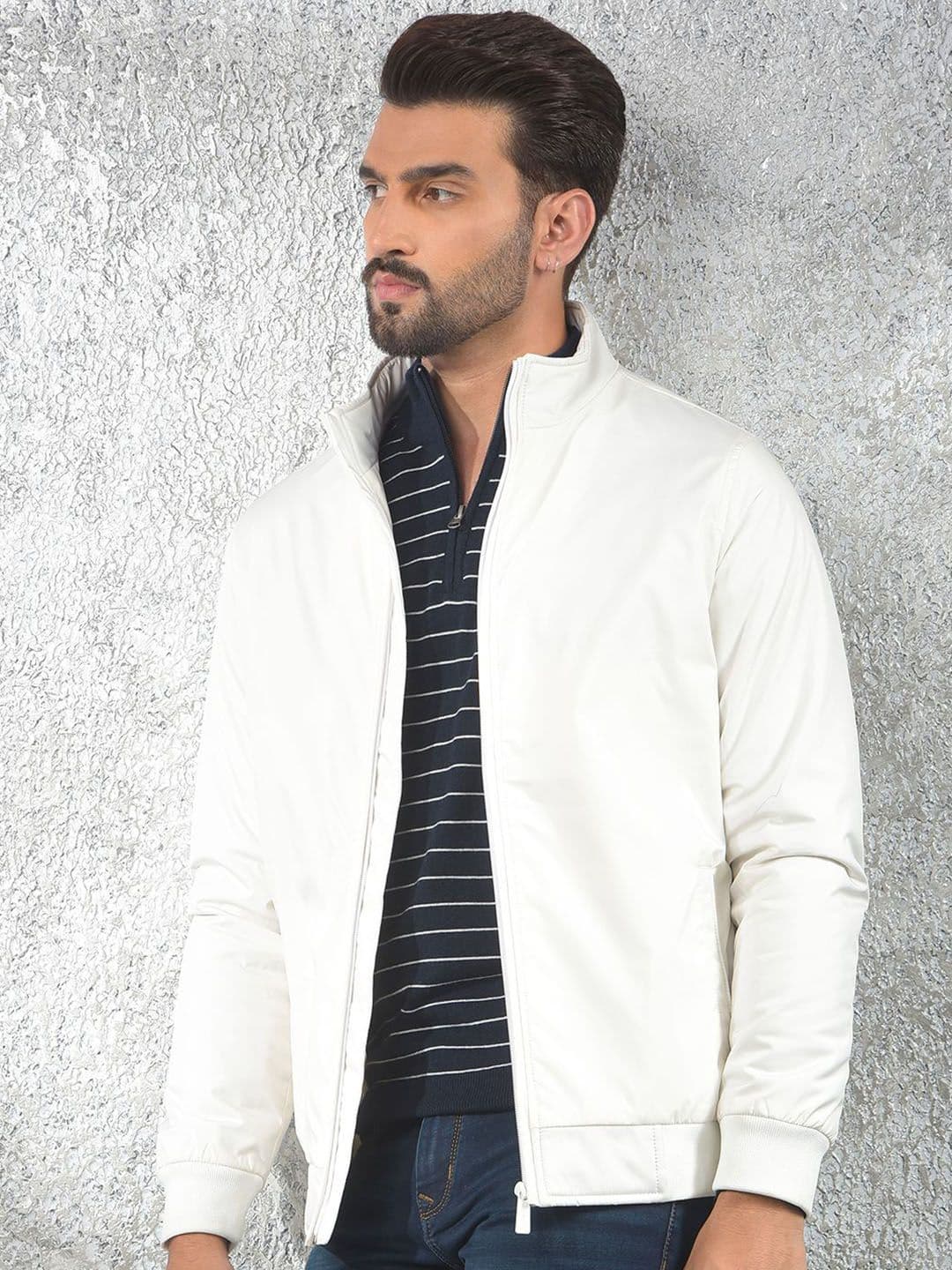 Crimsoune Club Self Design Mock Collar Lightweight Puffer Jacket - view 1