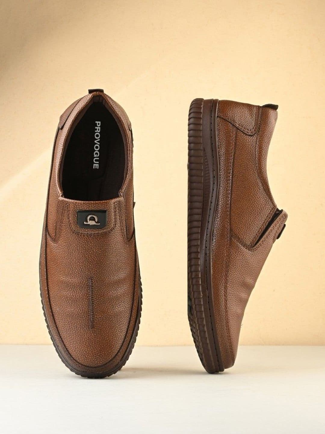 Provogue Men Textured Round Toe Slip-On Sneakers Shoes - view 1