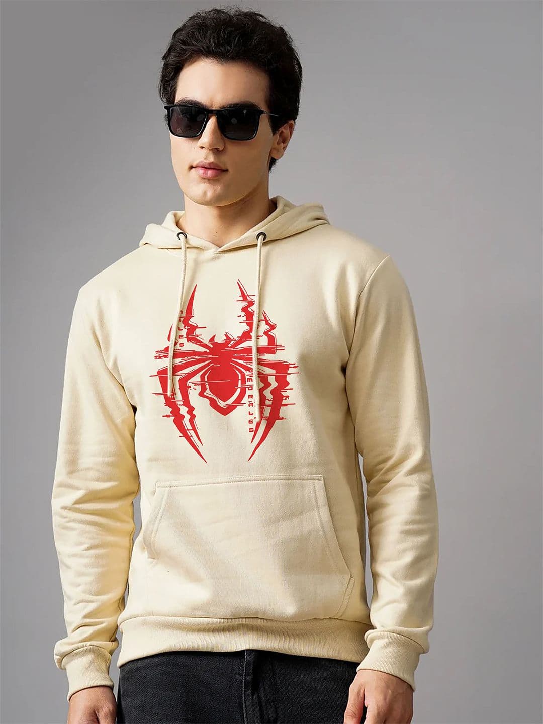 BRIEF CHICKADE Men Spiderman Printed Hooded Pullover Sweatshirt - view 1