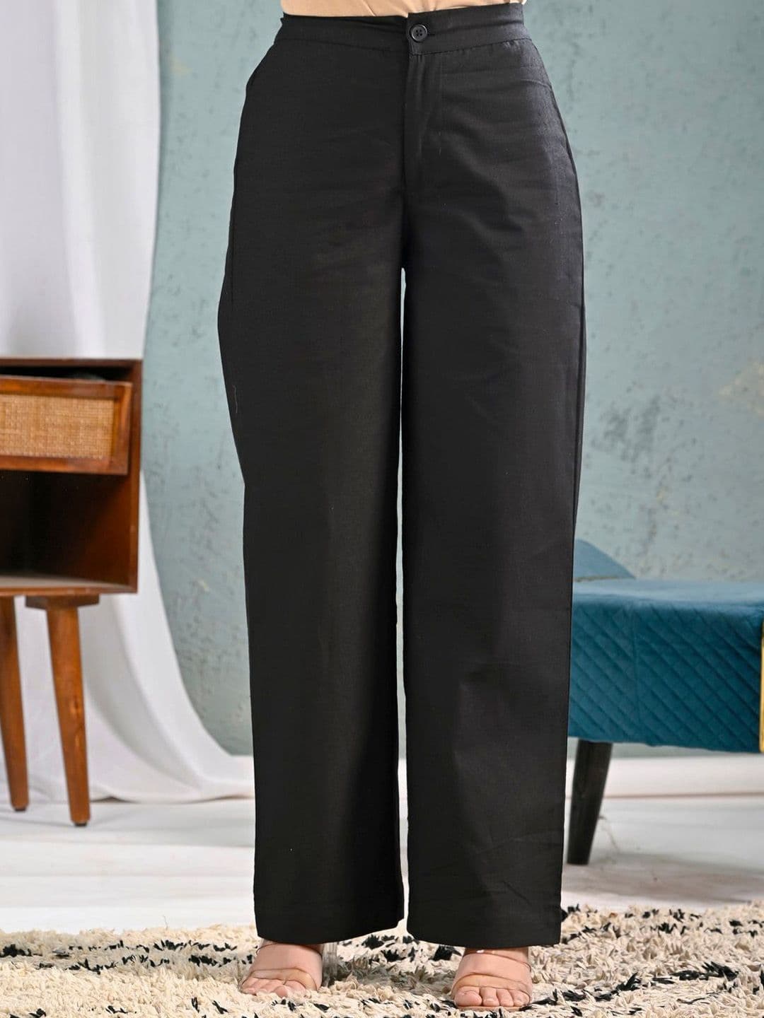 SATHRAY Women Original Regular Fit Mid-Rise Trousers - view 1