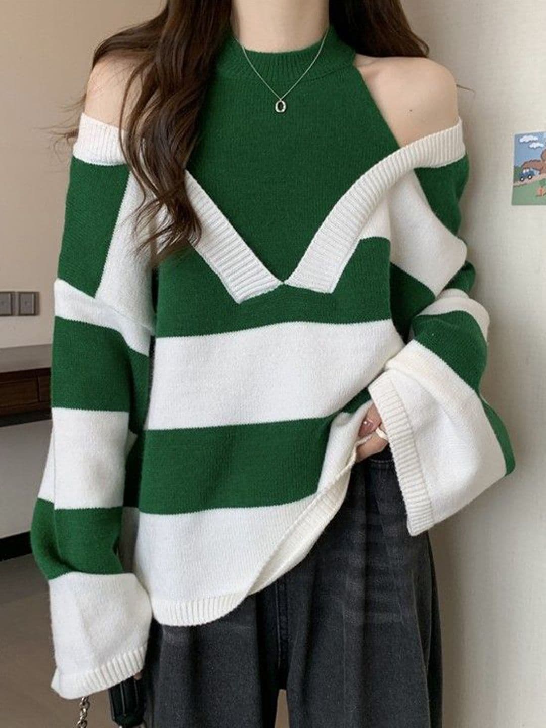 StyleCast x Revolte Women Colourblocked Pullover Sweaters - view 1