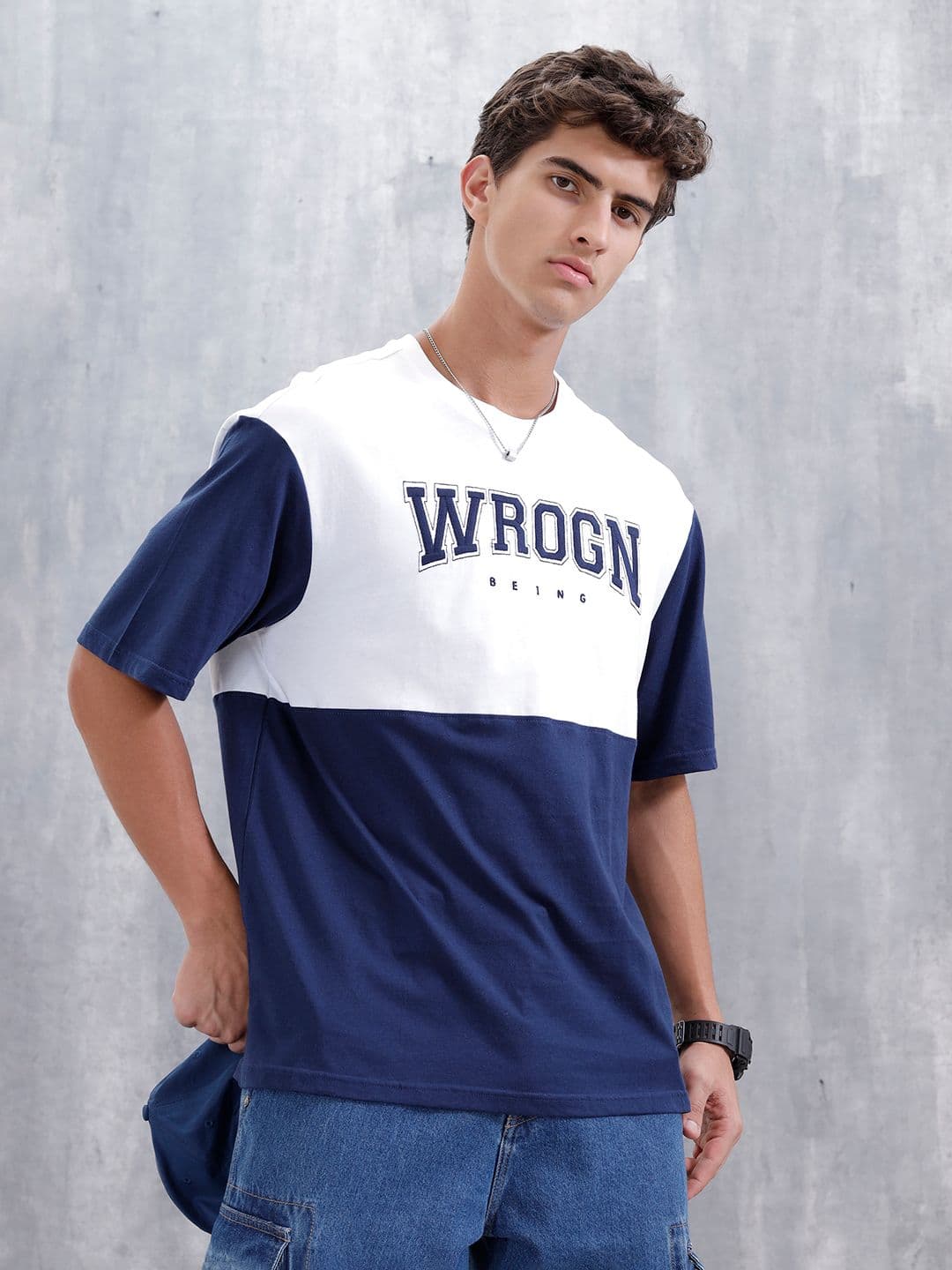 WROGN Men Color-blocked Printed Regular T-Shirt - view 1