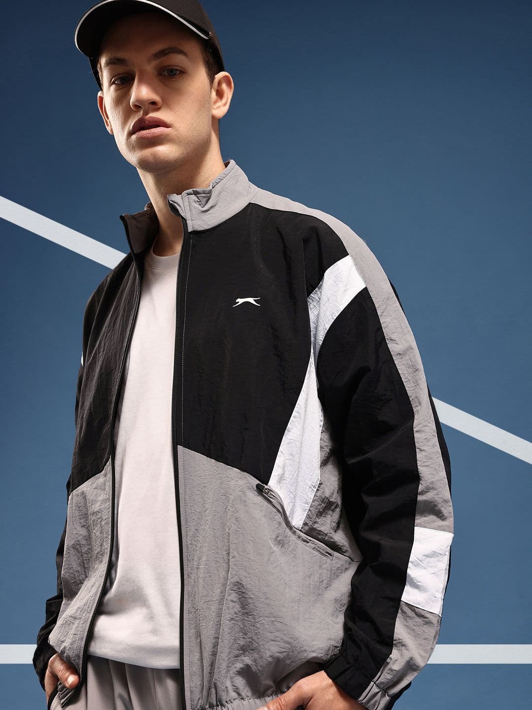 Slazenger Colourblocked Sporty Oversized Jacket - view 1