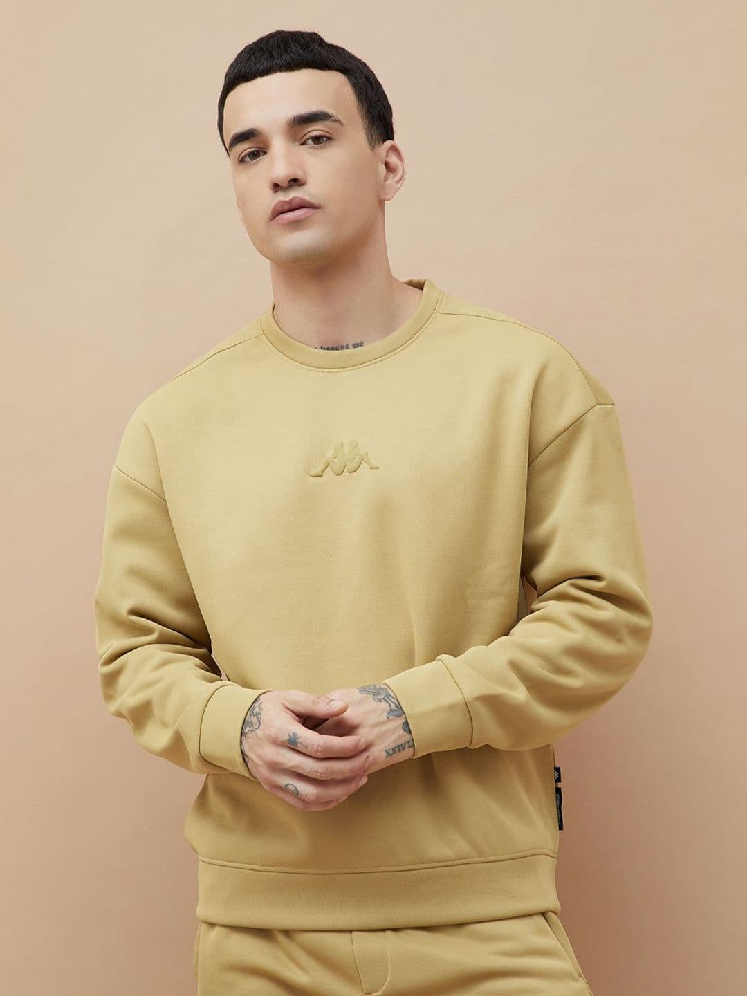 Kappa Men Self Design Round Neck Long Sleeve Sweatshirt - view 1