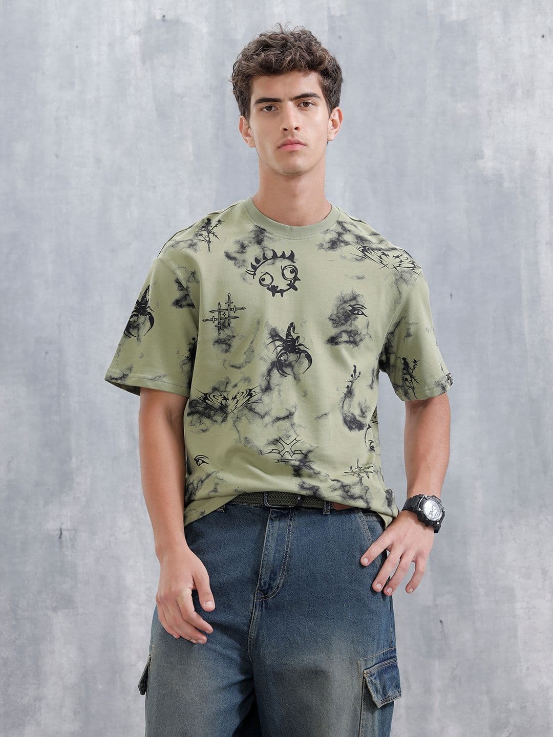 WROGN Men Printed Pure Cotton T-shirt - view 1