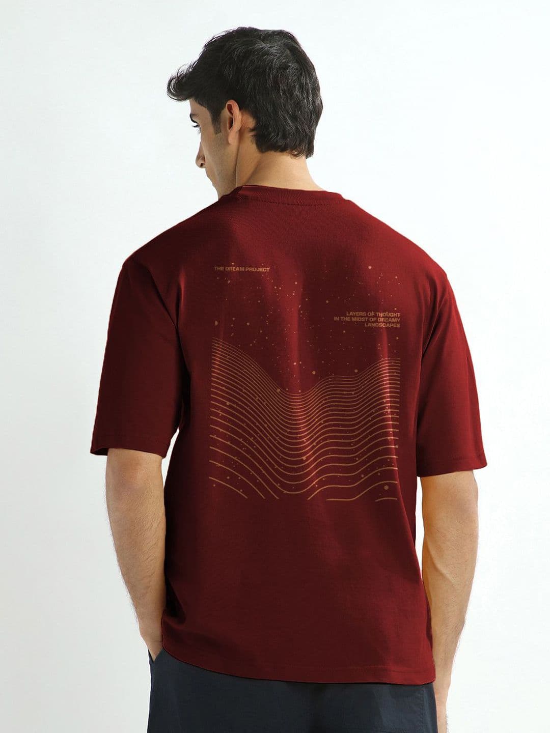NOBERO Graphic Printed Drop-Shoulder Sleeves Pure Cotton Oversized T-shirt - view 1
