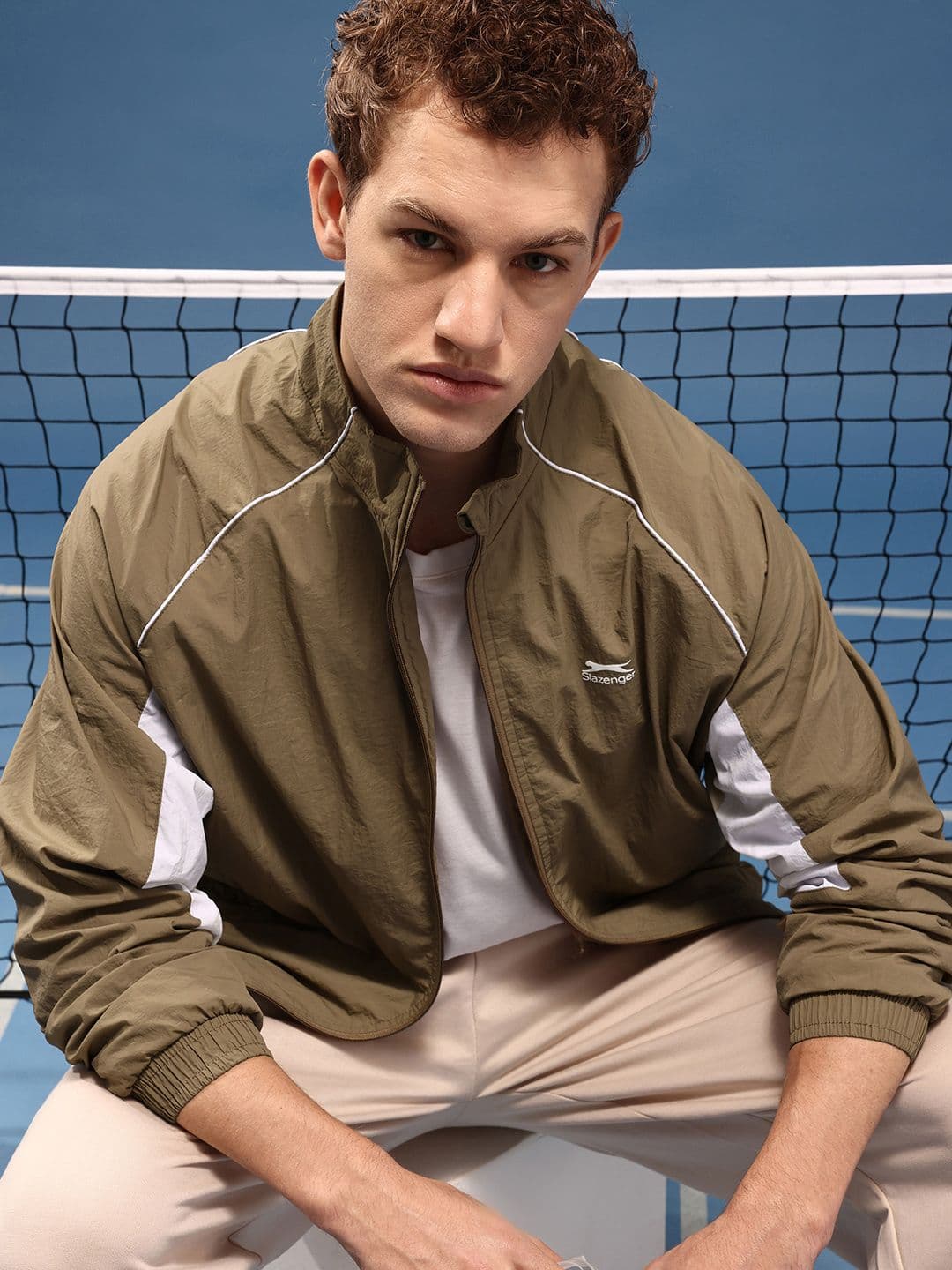 Slazenger Mock Collar Sporty Oversized Jacket - view 1