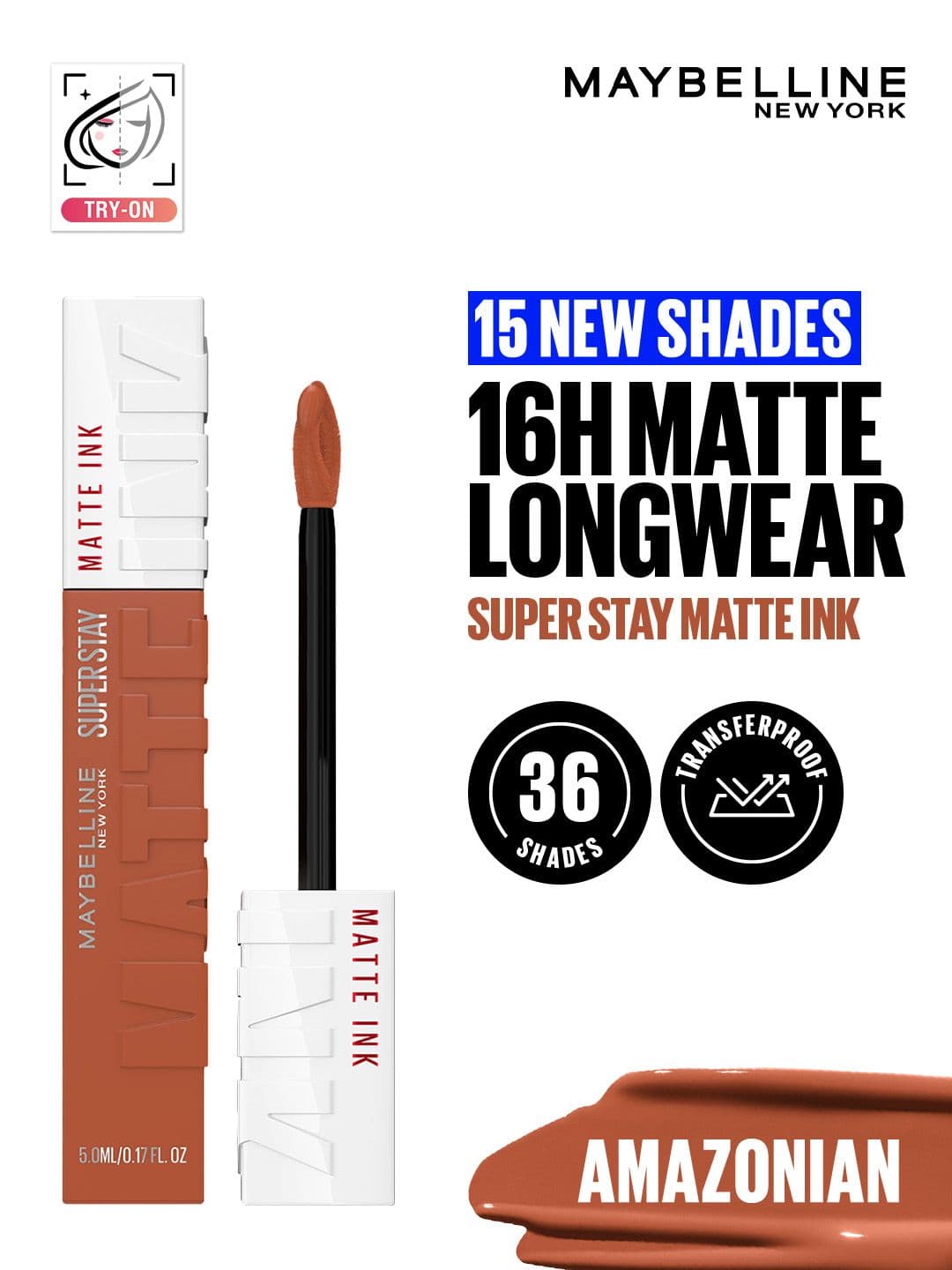 Maybelline New York Super Stay Matte Ink Liquid Lipstick 5 ml - Amazonian 70 - view 1