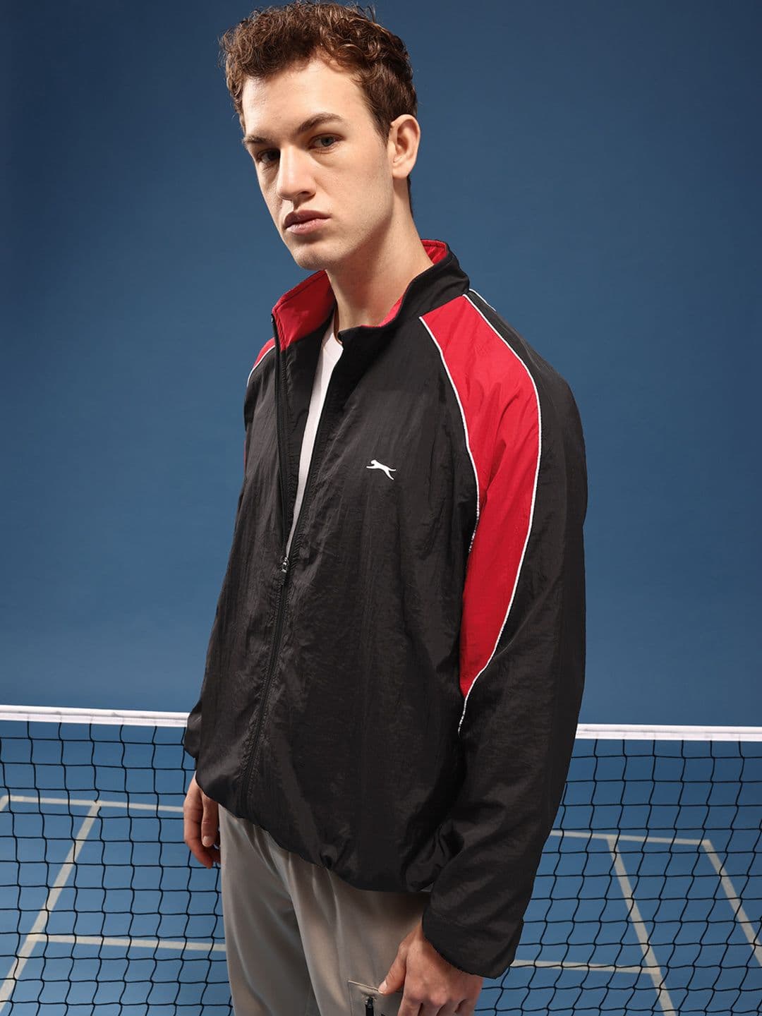 Slazenger Men Colourblocked Sporty Oversized Jacket - view 1