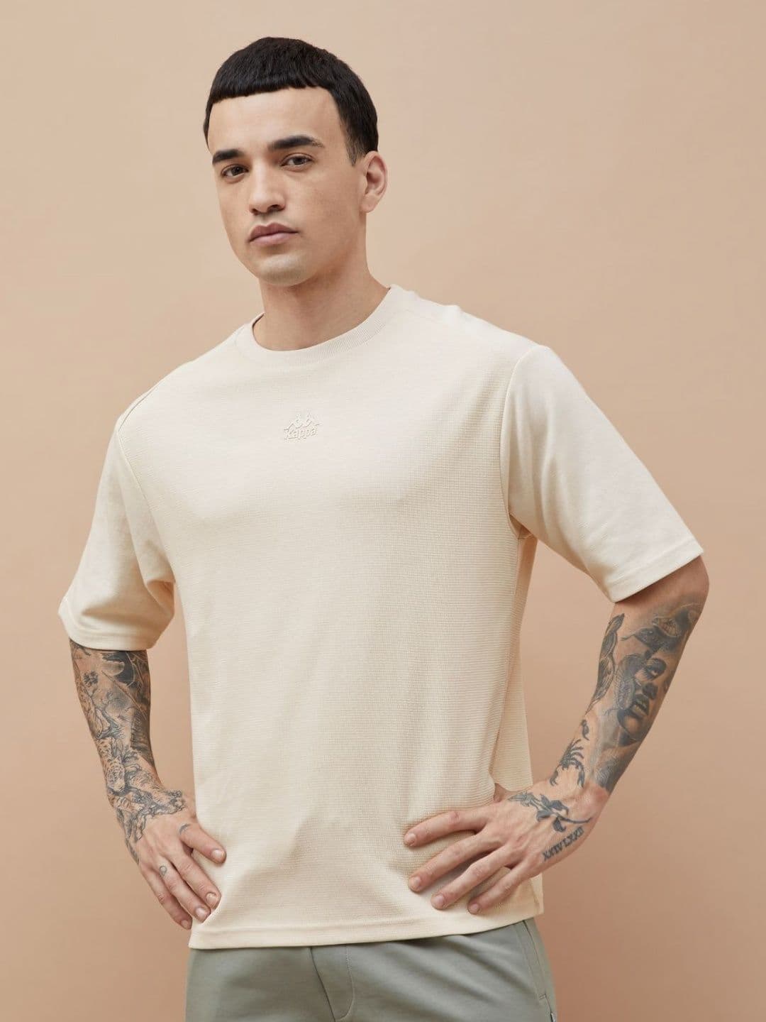 Kappa Self Design Round Neck T-shirt - view 1