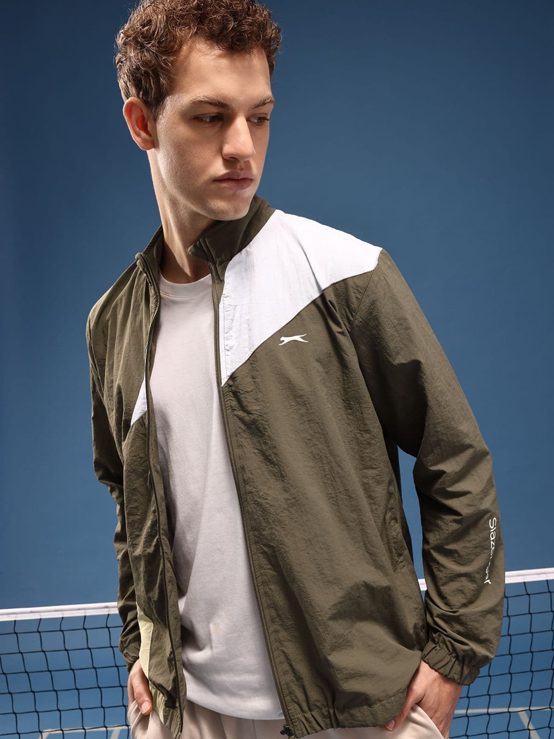 Slazenger Colourblocked Mock Collar Sporty Jacket - view 1