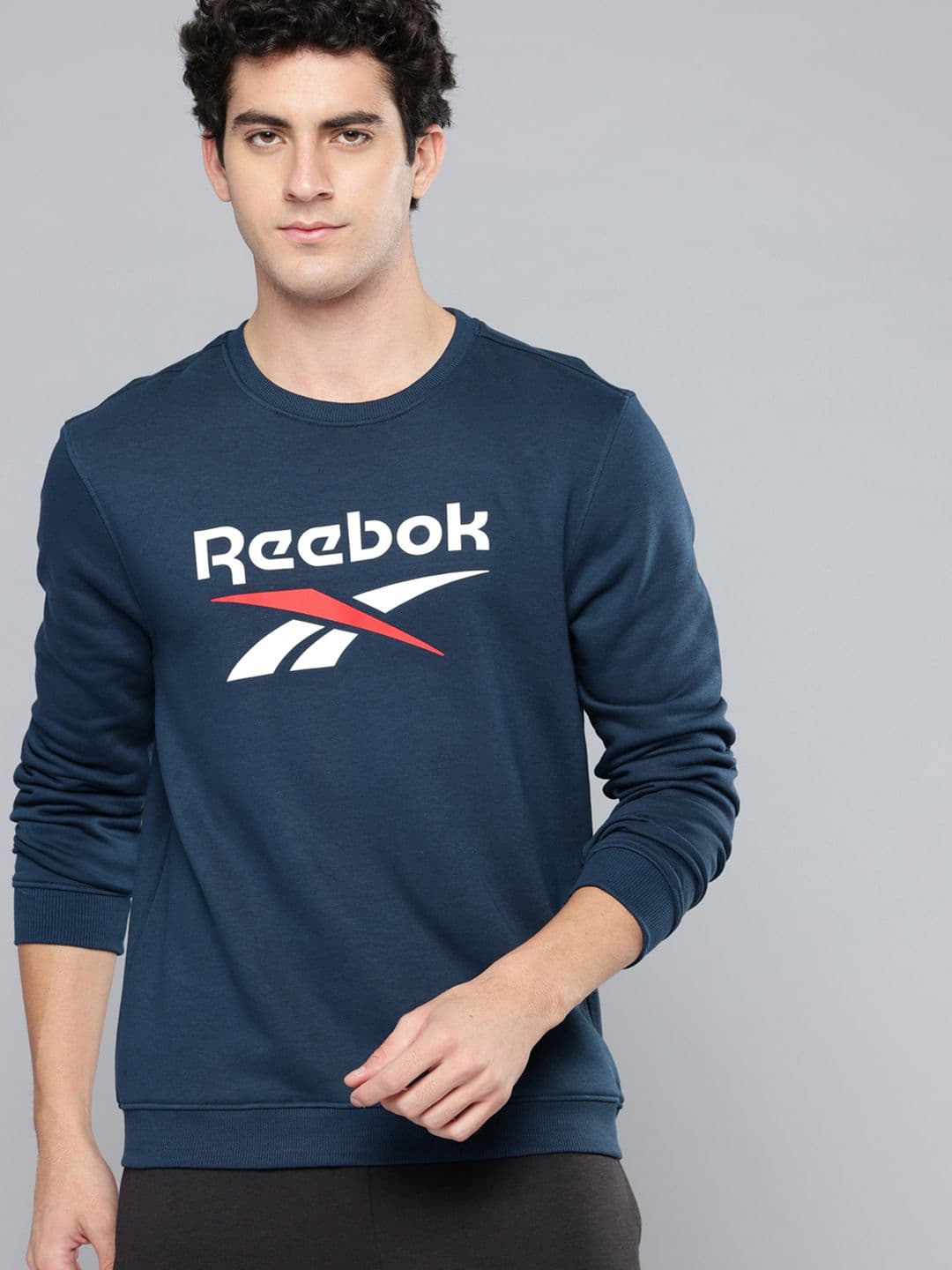Reebok Brand logo Printed Round Neck Sweatshirt - view 1