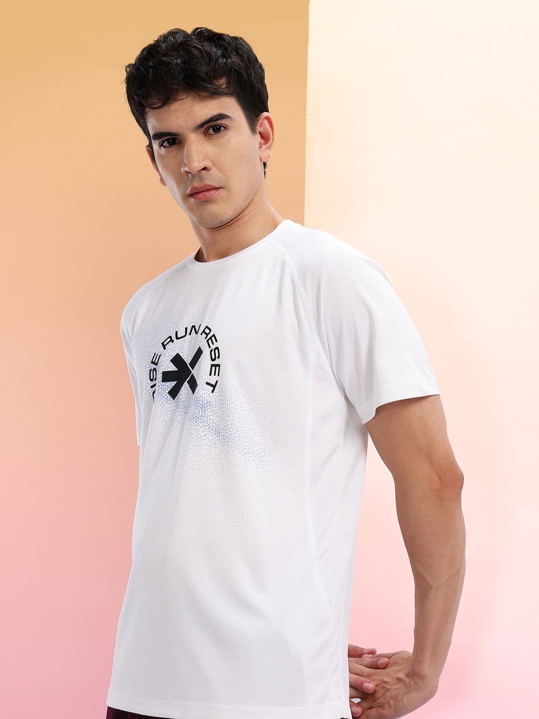 HRX by Hrithik Roshan Ultralite Printed Perforated T-shirt - view 1