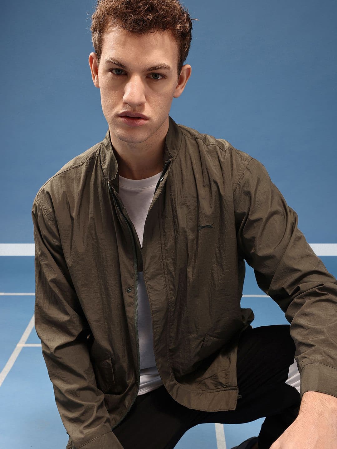 Slazenger Mock Collar Sporty Oversized Jacket - view 1