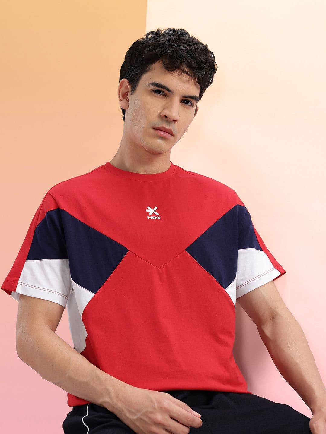 HRX by Hrithik Roshan Colourblocked T-shirt - view 1