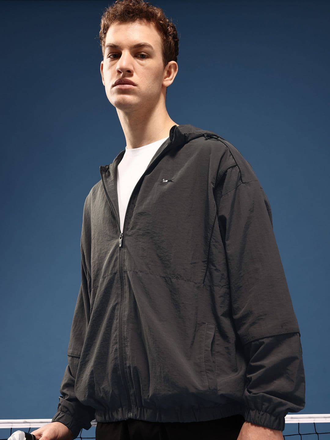 Slazenger Hooded Sporty Oversized Jacket - view 1