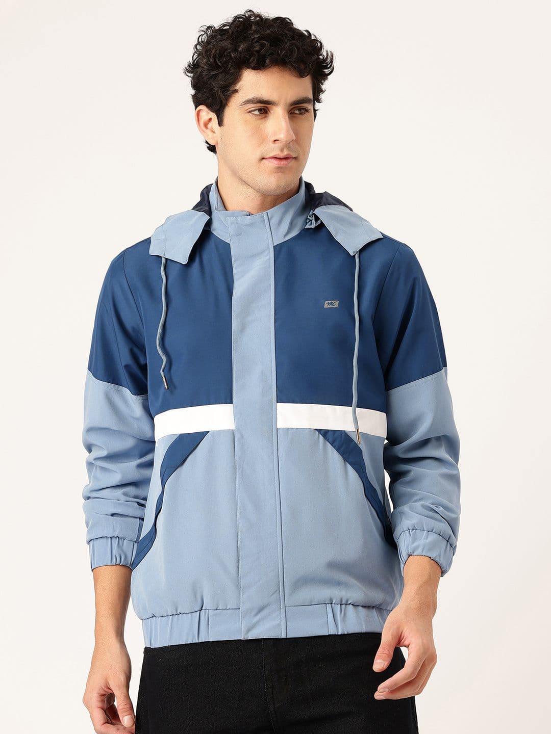 Monte Carlo Colourblocked Hooded Bomber Jacket - view 1