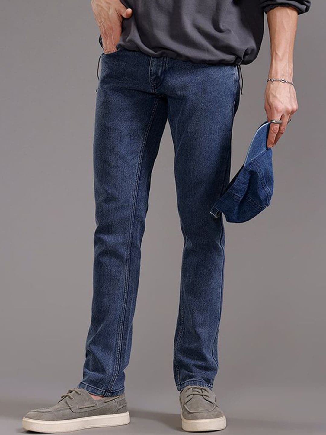 WROGN Men Slim Fit Mid-Rise Stretchable Jeans - view 1