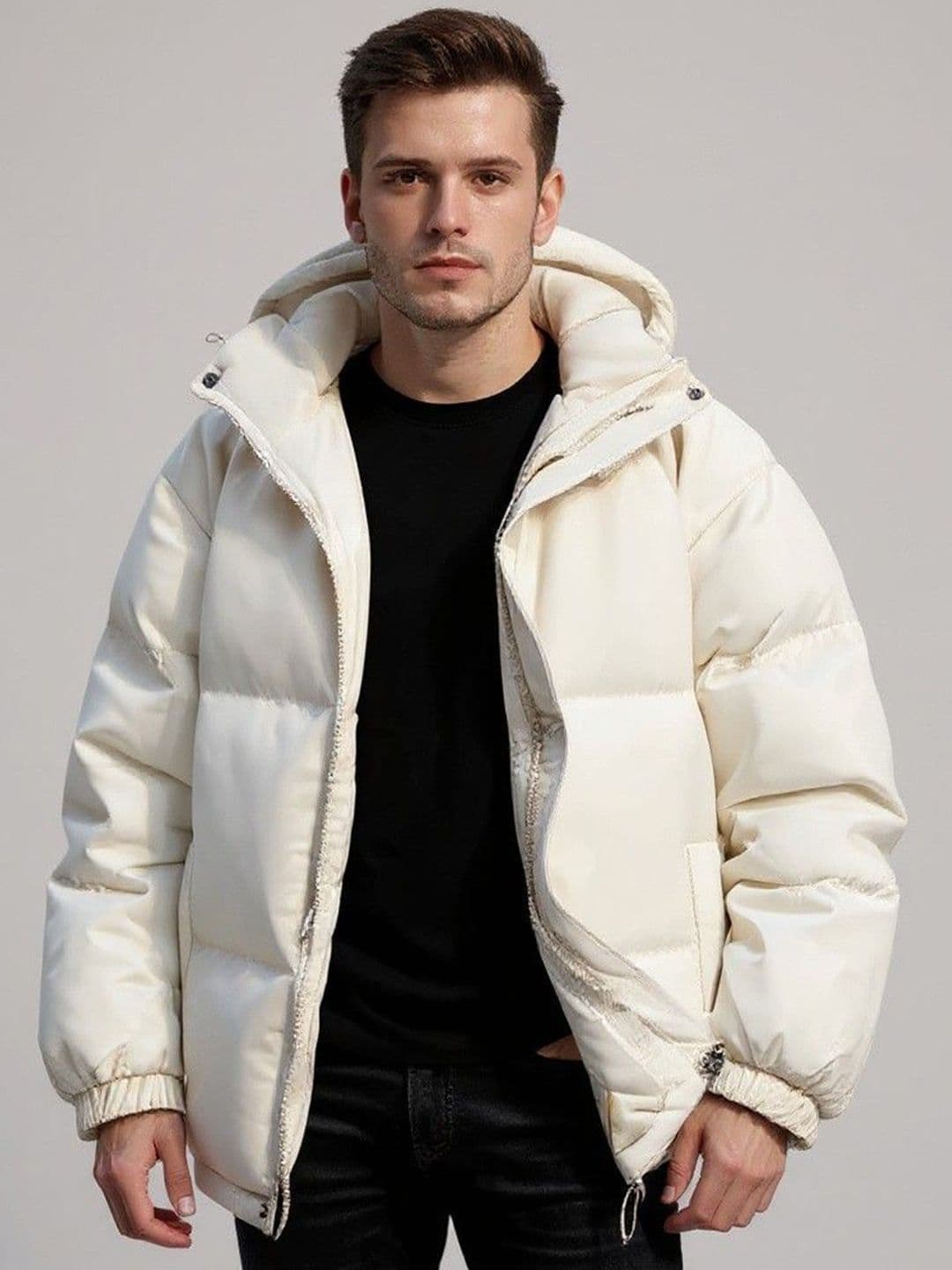 Mast & Harbour Hooded Long Sleeves Bomber Jacket - view 1