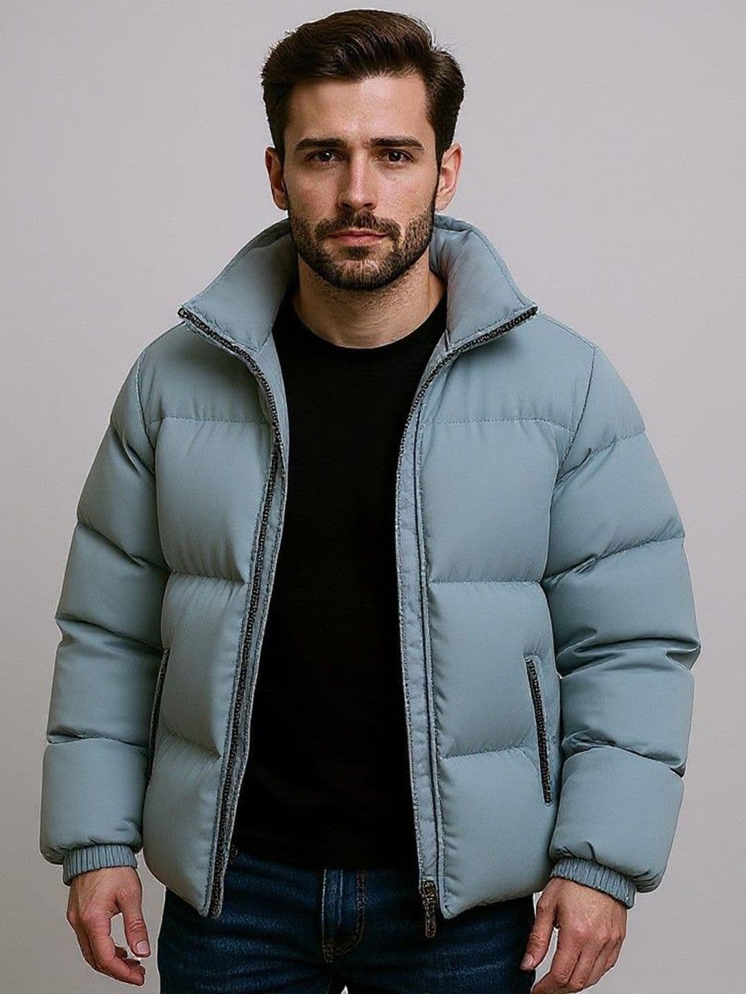 Mast & Harbour Stand Collar Long Sleeves Padded Jacket - view 1