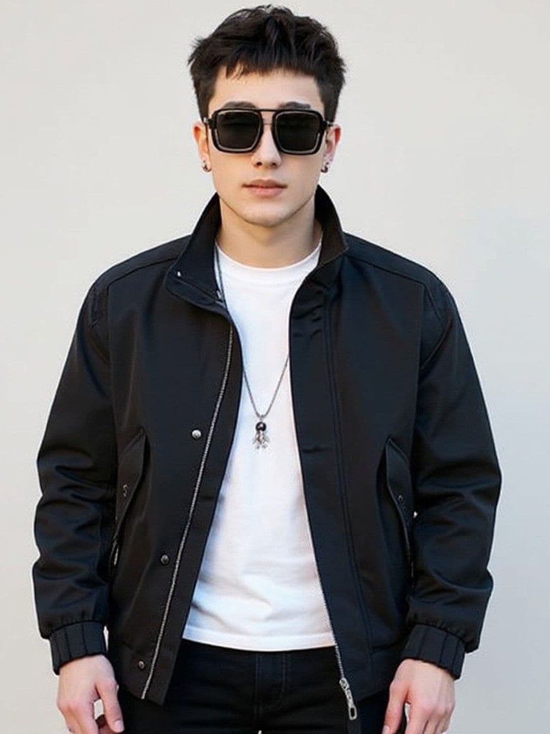 Mast & Harbour Spread Collar Sporty Jacket with Patchwork - view 1