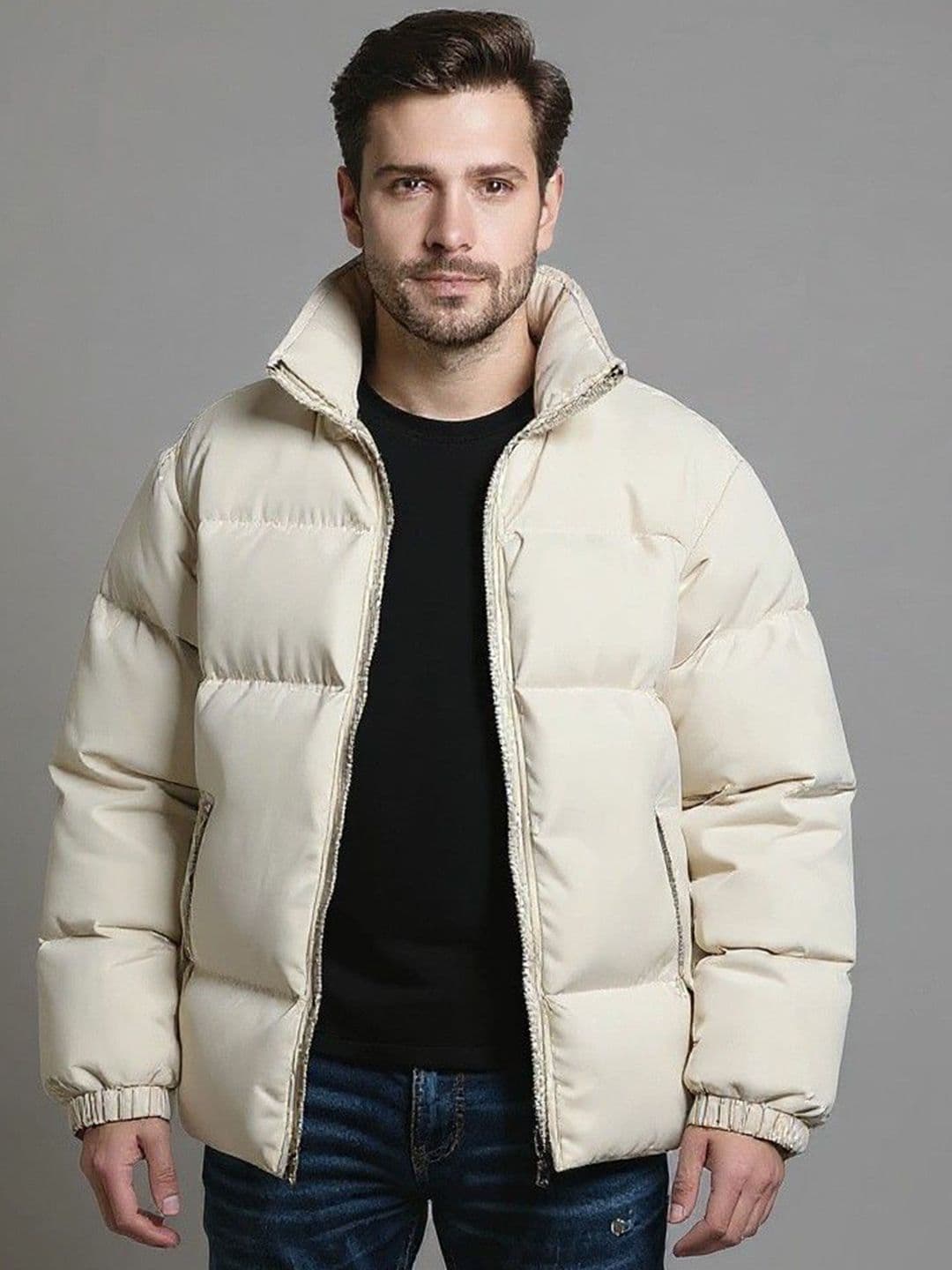 Mast & Harbour Stand Collar Long Sleeves Padded Jacket - view 1