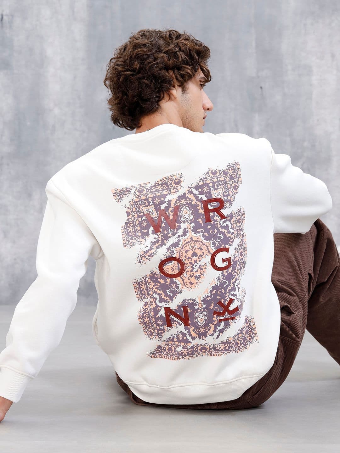 WROGN Men Geometric Printed Round Neck Pullover Sweatshirt - view 1