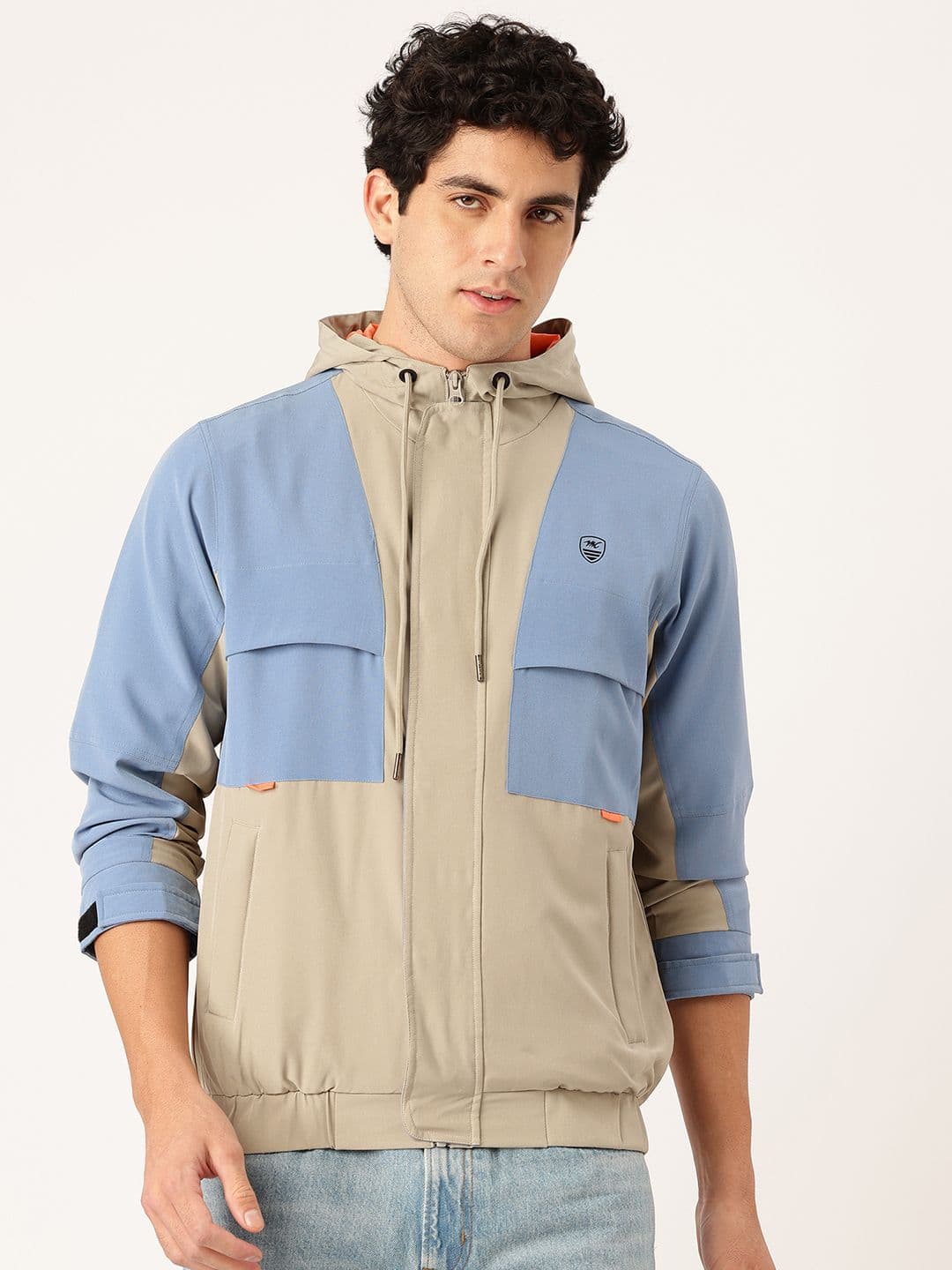 Monte Carlo Colourblocked Hooded Bomber Jacket - view 1
